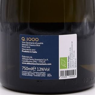 Q1000 Brut Sparkling Wine Classic Method Abbazia Sant'Anastasia