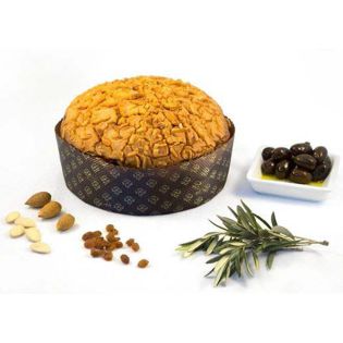 Panettone Panolio with Extra Virgin Olive Oil and Candied Olives - Pasticceria Nuova Dolceria