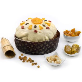 Pan Ricò Panettone with candied ricotta and prickly pear mustard - Nuova Dolceria