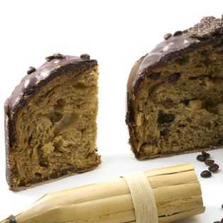 Artisan Sicilian Panettone with Chocolate, with coffee and ricotta - Nuova Dolceria pastry shop