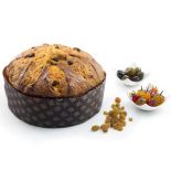 "Sicilian" Artisan Panettone with olives and candied cherry tomatoes - Pasticceria Nuova Dolceria