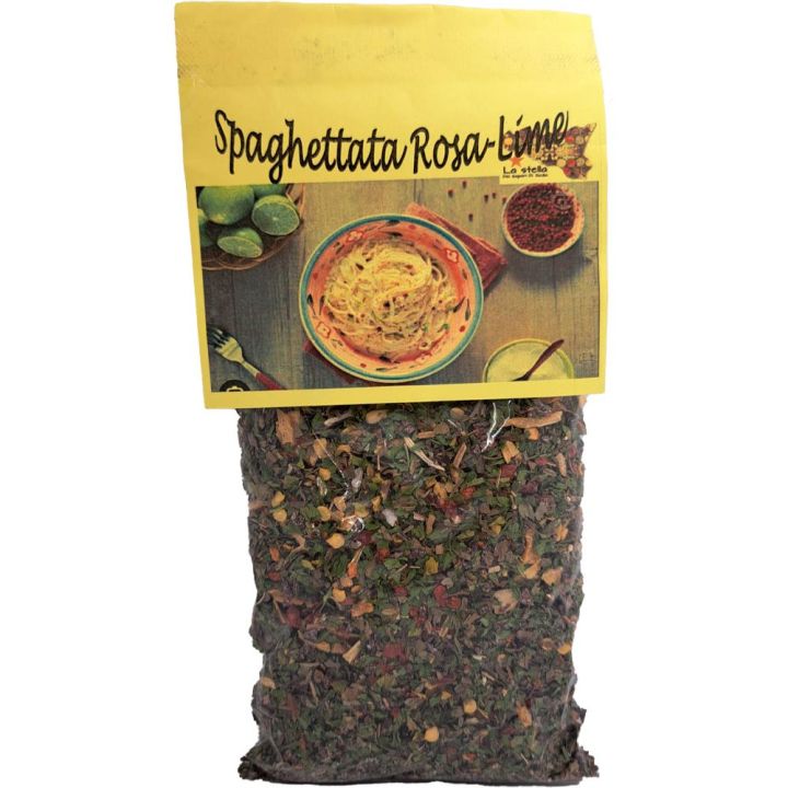 Condipasta Spaghettata with Pink Pepper and Lime, dry condiment for pasta
