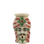 Teste di Moro 12 cm Bordeaux con Diadema - Ceramica Siciliana di Caltagirone