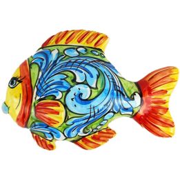 Fish in original Caltagirone ceramic to hang, 20 cm