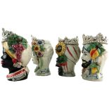 Testa di Moro Serie Quattro stagioni da 20 cm in Ceramica di Caltagirone