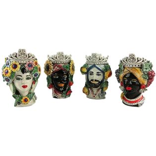 Moorish Head Four Seasons Series 20 cm - Moor's Heads in Caltagirone Ceramics