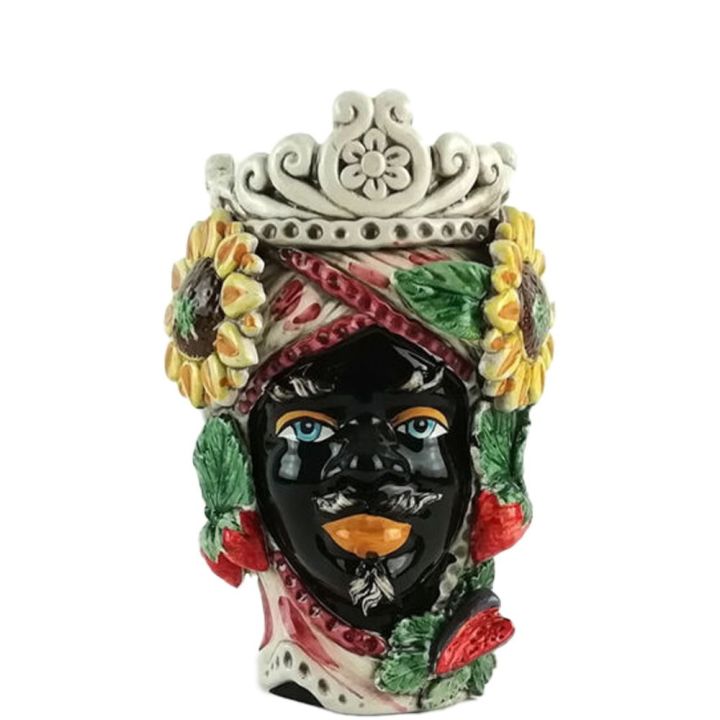 Moro's Head Four Seasons Series 20 cm in Caltagirone Ceramics