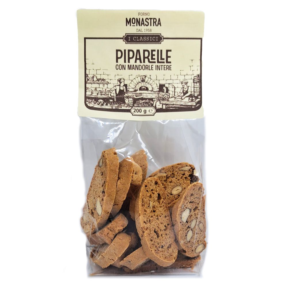 Piparelle - Biscotti con Mandorle Intere - 200g