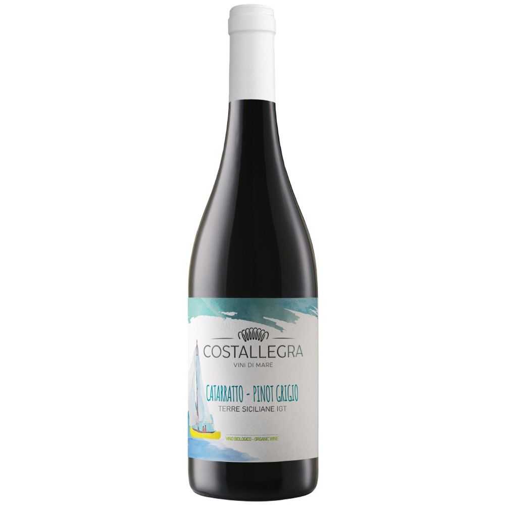 Costallegra organic wine blend of Catarratto and Pinot Grigio Terre Siciliane IGT