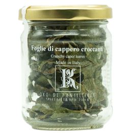 Crunchy Pantelleria caper leaves with sea salt