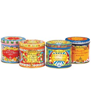 Panettone with Sicilian Citrus fruits and Saffron in an elegant tin By D&G. - 100g