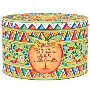 Panettone Fiasconaro Dolce and Gabbana Apple and Cinnamon in an elegant tin By D&G - 1 kg