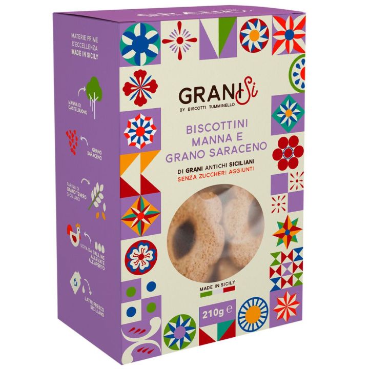 Tumminello artisanal biscuits with manna and buckwheat
