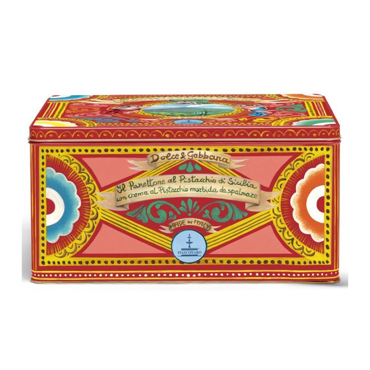Fiasconaro Pistachio Panettone by Dolce & Gabbana - 600 g tin