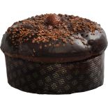 Marron Noir Panettone with chestnuts, gianduia chocolate and double glaze