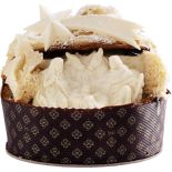 Dolce Presepe, handmade Panettone with candied fruit and raisins with the representation of the nativity.