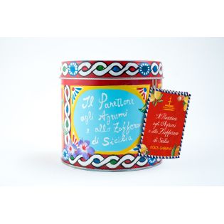 scatola rossa  del panettone agrumi dolce e gabbana da 600 grammi