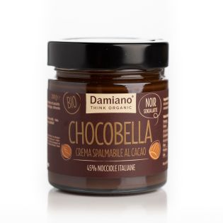 Chocobella Noir - Organic Cocoa and Hazelnut Cream Damiano - 200 g