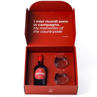 Special Pack Amaro Amara with 2 branded glasses