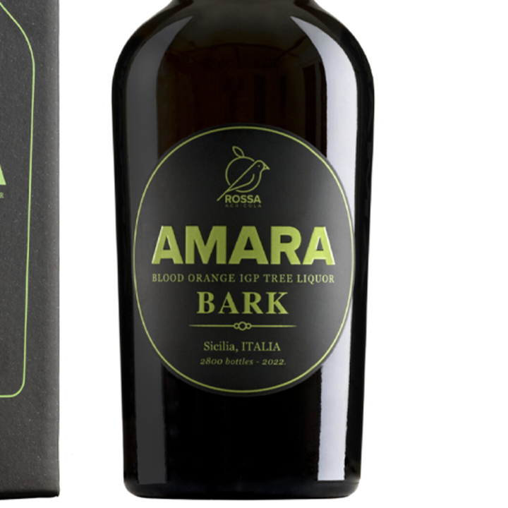 Sicilian Amaro Amara BARK liqueur with PGI blood oranges and orange bark