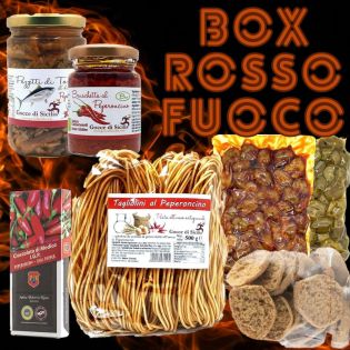 Box Rosso Fuoco - Scatola regalo con prodotti siciliani piccanti