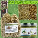 Emerald Green Gift Box with typical Sicilian pistachio products