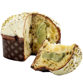 Artisan Pistachio panettone filled with Pistachio cream 1 kg