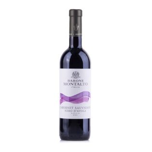 Vino rosso siciliano da uve Cabernet Sauvignon Nero D'Avola, Acquerello di Barone Montalto