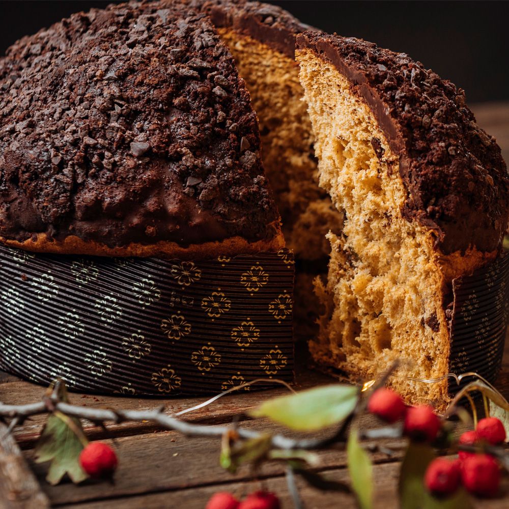 Artisanal panettone with Modica IGP chocolate - Antica Dolceria Rizza