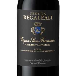 Etichetta del Vigna San Francesco Cabernet Sauvignon dalla Tenuta Regaleali