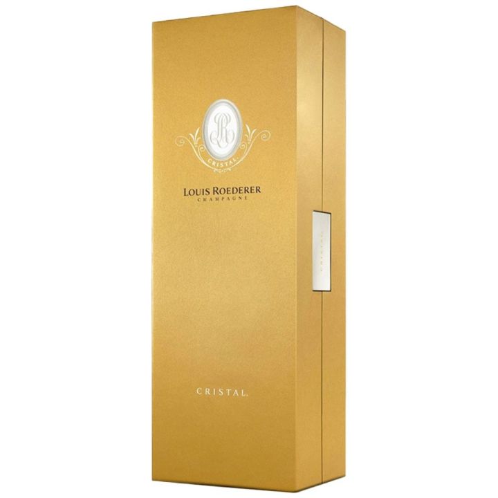 Elegante Cofanetto contenente la bottiglia di Champagne Cristal 2015