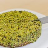 Artisan Pistachio Cake filled with Pistachio Cream with Pistachio Sponge Cake