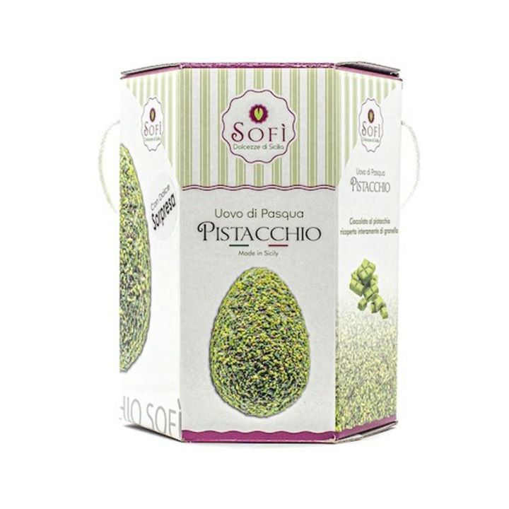 Easter Egg with Milk Chocolate and Pistachio Crumbs