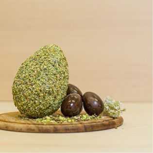 Easter Egg with Milk Chocolate and Pistachio Crumbs