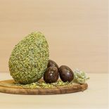 Easter Egg with Milk Chocolate and Pistachio Crumbs