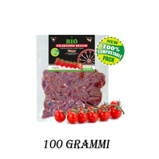 Dried organic cherry tomatoes in resealable bag