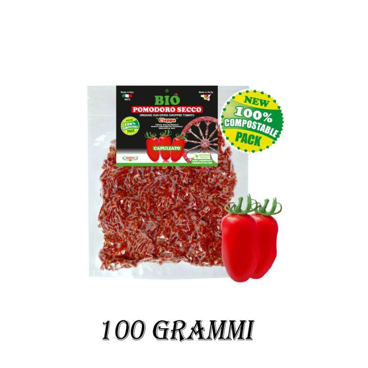 Pomodoro Biologico Capuliato in busta richiudibile da 100, 250 o 500 grammi