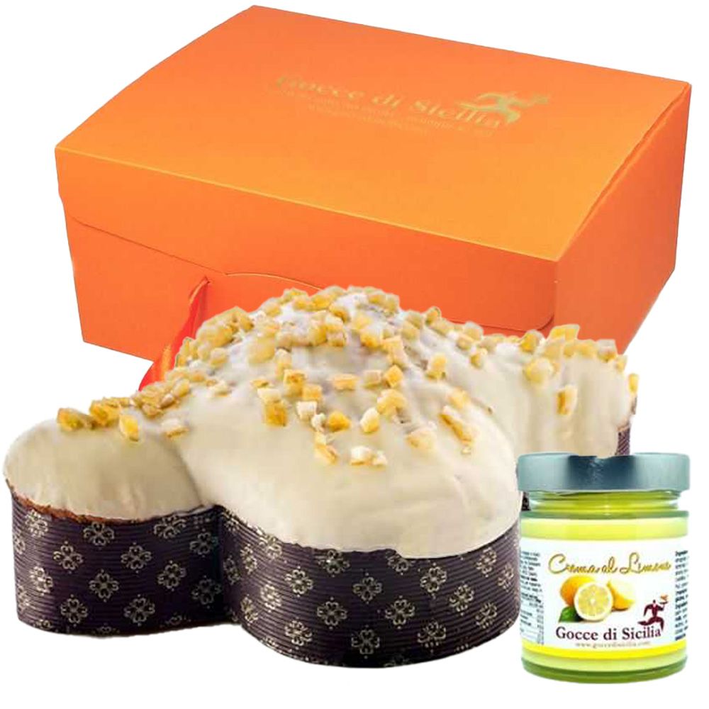 Soft handcrafted Colomba with Sicilian Lemon of 1 kg