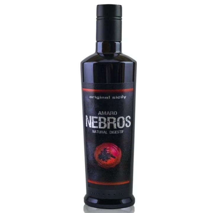 Amaro Nebros with Sicilian herbs infused according to ancient recipes