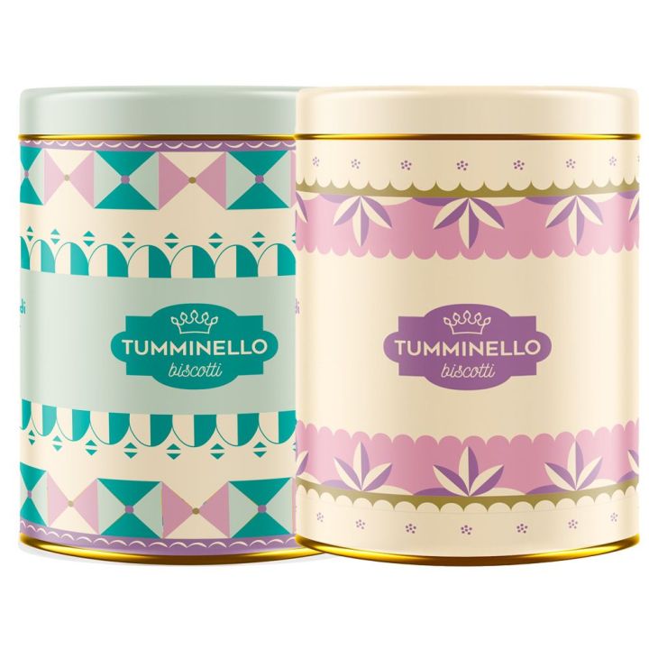 Elegant Primavera tin with Chocolate Quadrucci and Tumminello Almonds