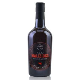 Malizioso is a Sicilian liqueur with spicy notes of cinnamon and chilli pepper