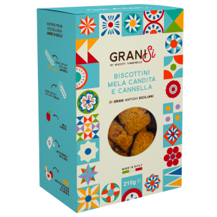 Artisanal Sicilian Tumminello Candied Apple and Cinnamon biscuits