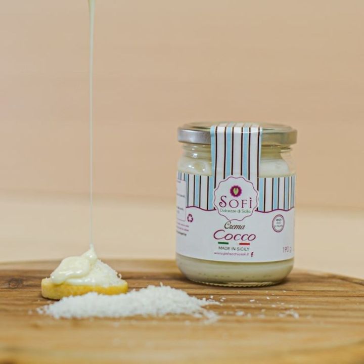 Crema dolce spalmabile al Cocco in vasetto da 190 grammi