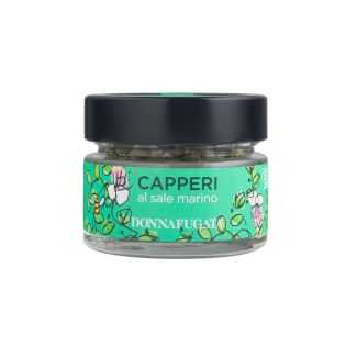 Capers with sea salt in a 100 gram jar - Donnafugata
