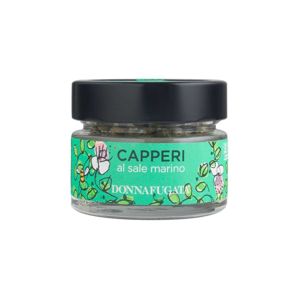 Capers with sea salt in a 100 gram jar - Donnafugata