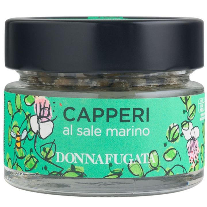 Capers with sea salt in a 100 gram jar - Donnafugata