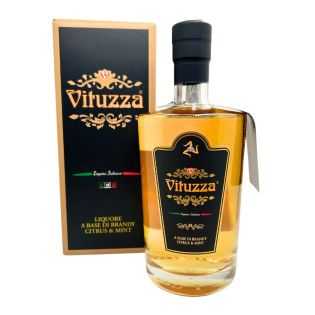 Vituzza with case - Distillate of Brandy Lemon and Mint - 70 cl Bottle