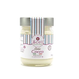 Sweet coconut spreadable cream in a 190 gram jar