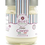 Sweet coconut spreadable cream in a 190 gram jar