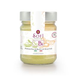 Sweet spreadable cream with Pistachio and Peanut Butter